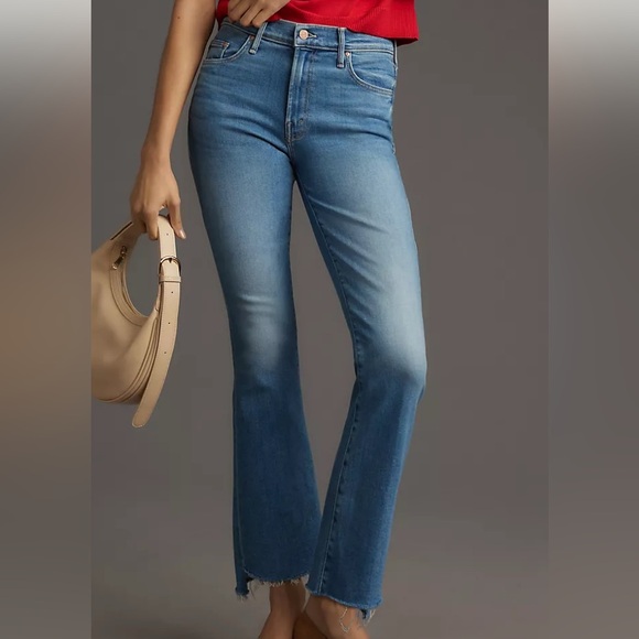 NWT MOTHER The Insider Crop Step Fray Jeans Size 34 - Picture 1 of 10
